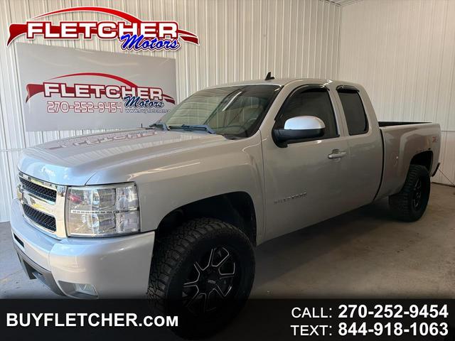 Silver 2011 Chevrolet Silverado 1500 LTZ Extended Cab 4WD Pickup Truck Four-Wheel Drive Automatic