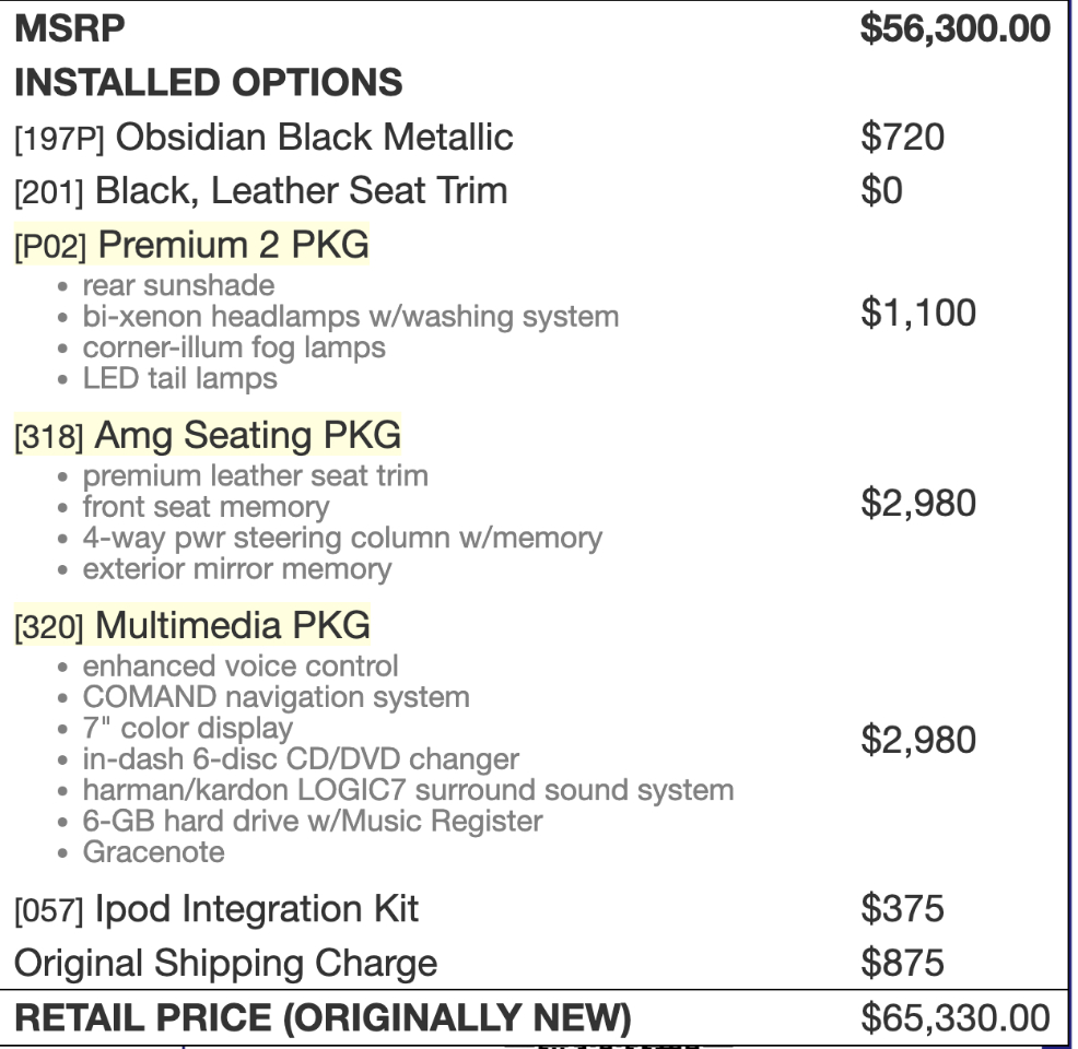 Mercedes-Benz C-Class 4dr Sdn 6.3L AMG RWD 2009