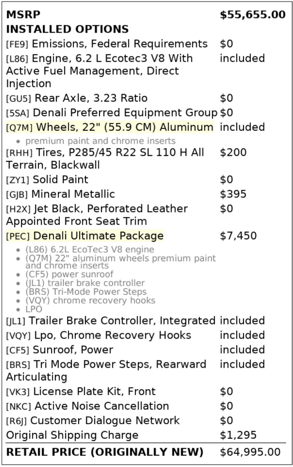 GMC Sierra 1500 4WD Crew Cab 143.5" Denali 2017