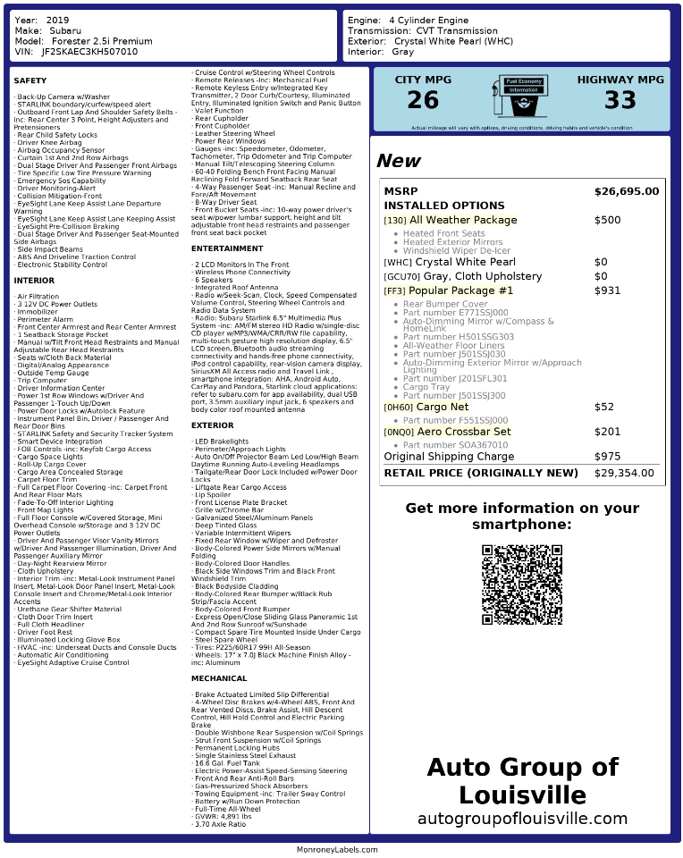 Subaru Forester 2.5i Premium 2019