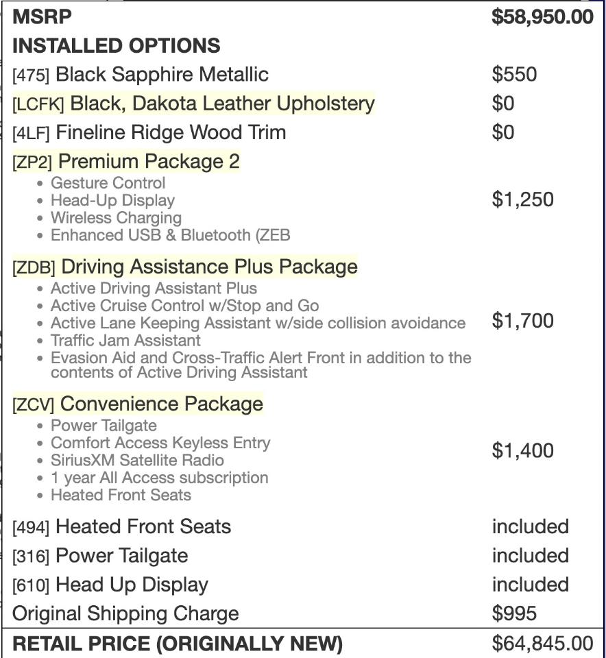 BMW 5 Series 540i Sedan 2019