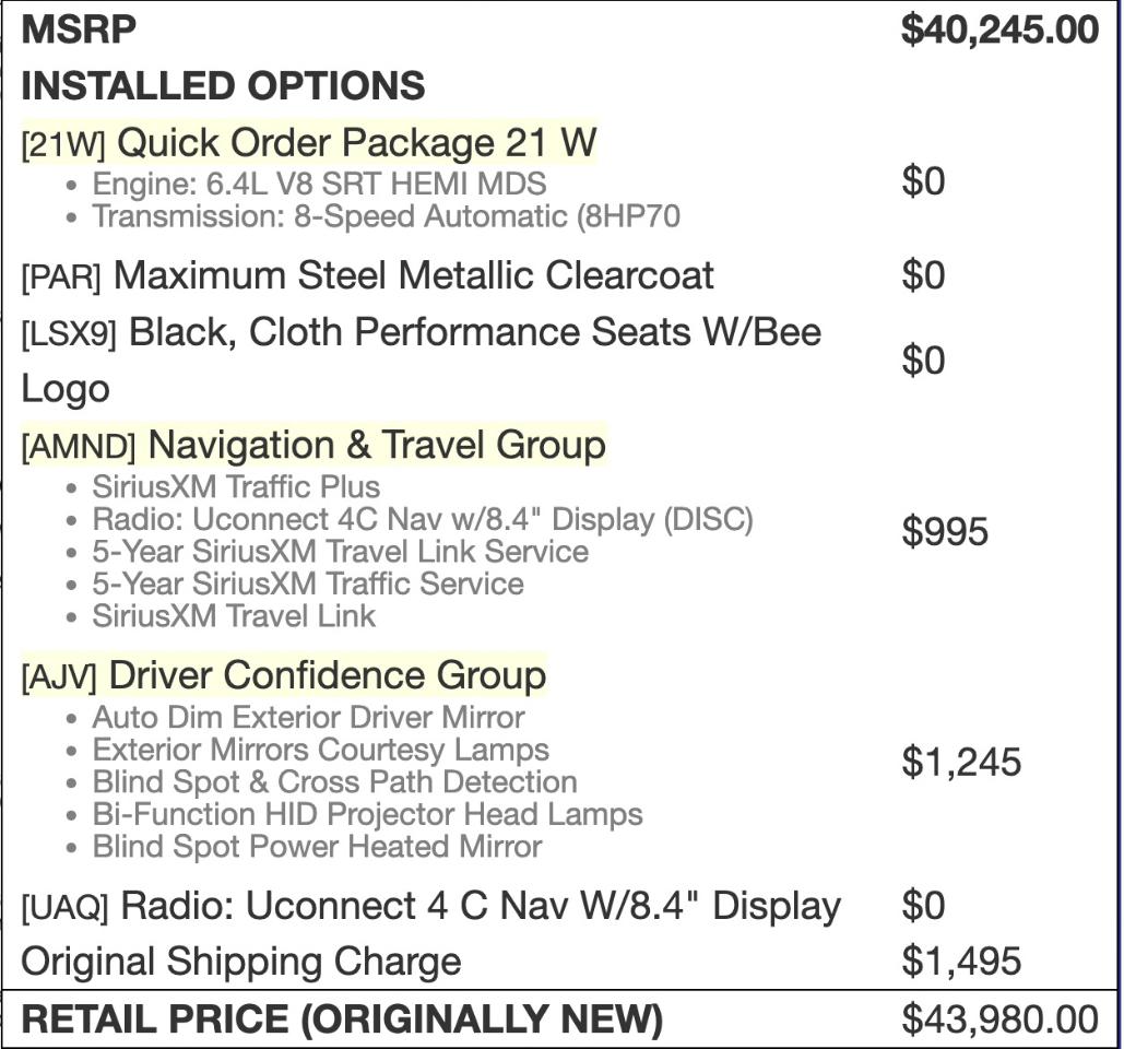 Dodge Charger Scat Pack RWD 2019