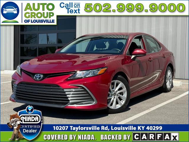 Red 2021 Toyota Camry LE FWD Sedan Front-Wheel Drive Automatic