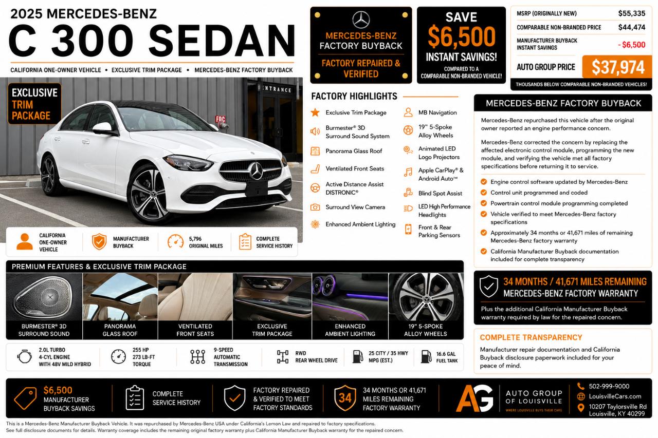 Mercedes-Benz C-Class C 300 Sedan 2025