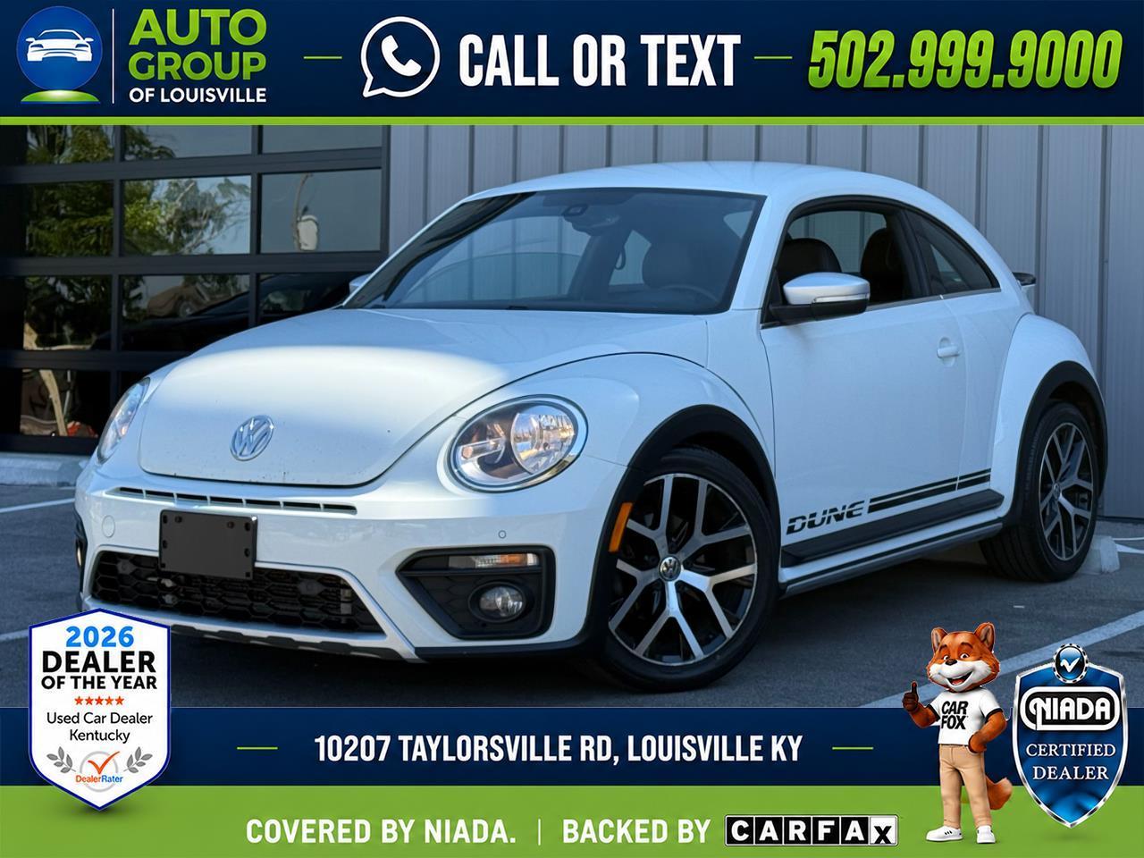 White 2016 Volkswagen Beetle Hatchback Front-Wheel Drive Automatic