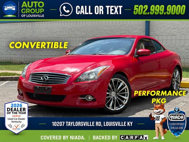 Red 2013 INFINITI G37 Convertible Rear-Wheel Drive Automatic