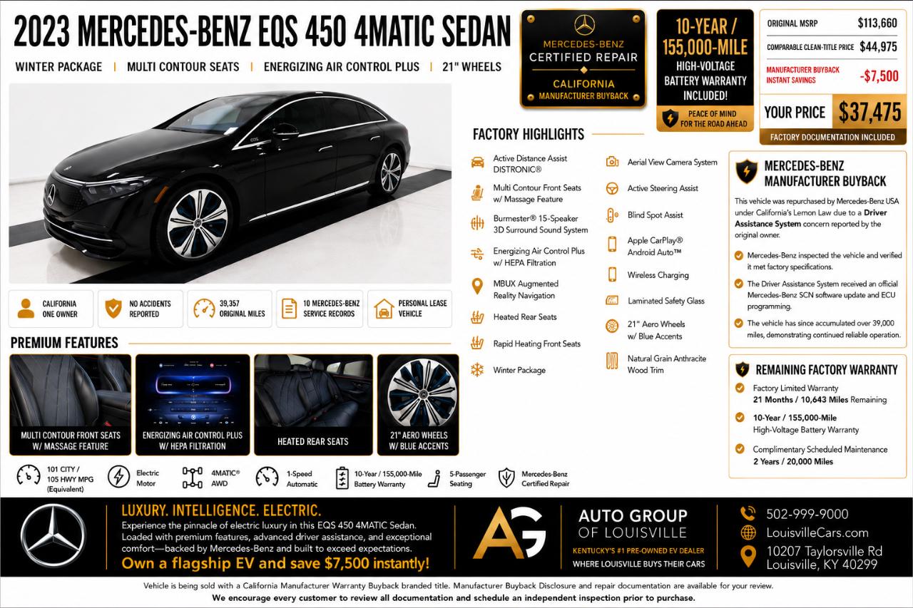Mercedes-Benz EQS EQS 450 4MATIC Sedan 2023