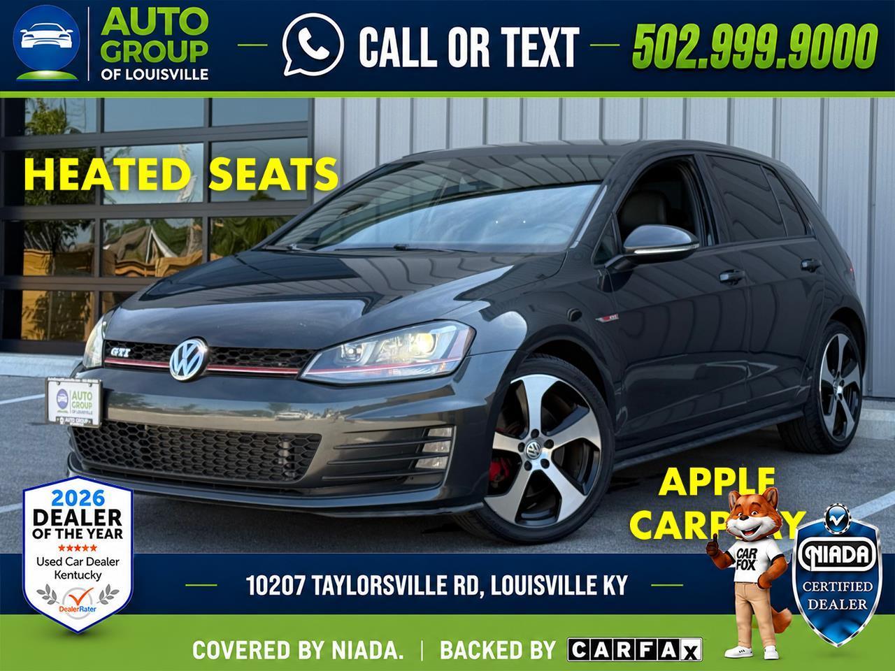 Black 2016 Volkswagen Golf GTI Hatchback Front-Wheel Drive Automatic