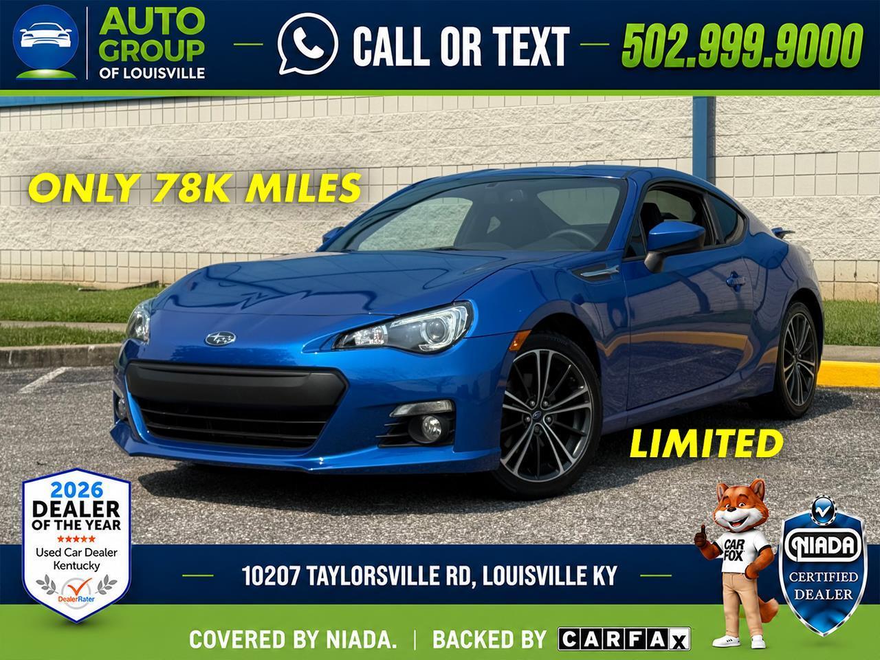 2013 Subaru BRZ 2dr Cpe Limited Auto