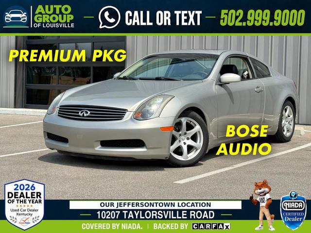 Silver 2004 INFINITI G35 Coupe Rear-Wheel Drive Automatic