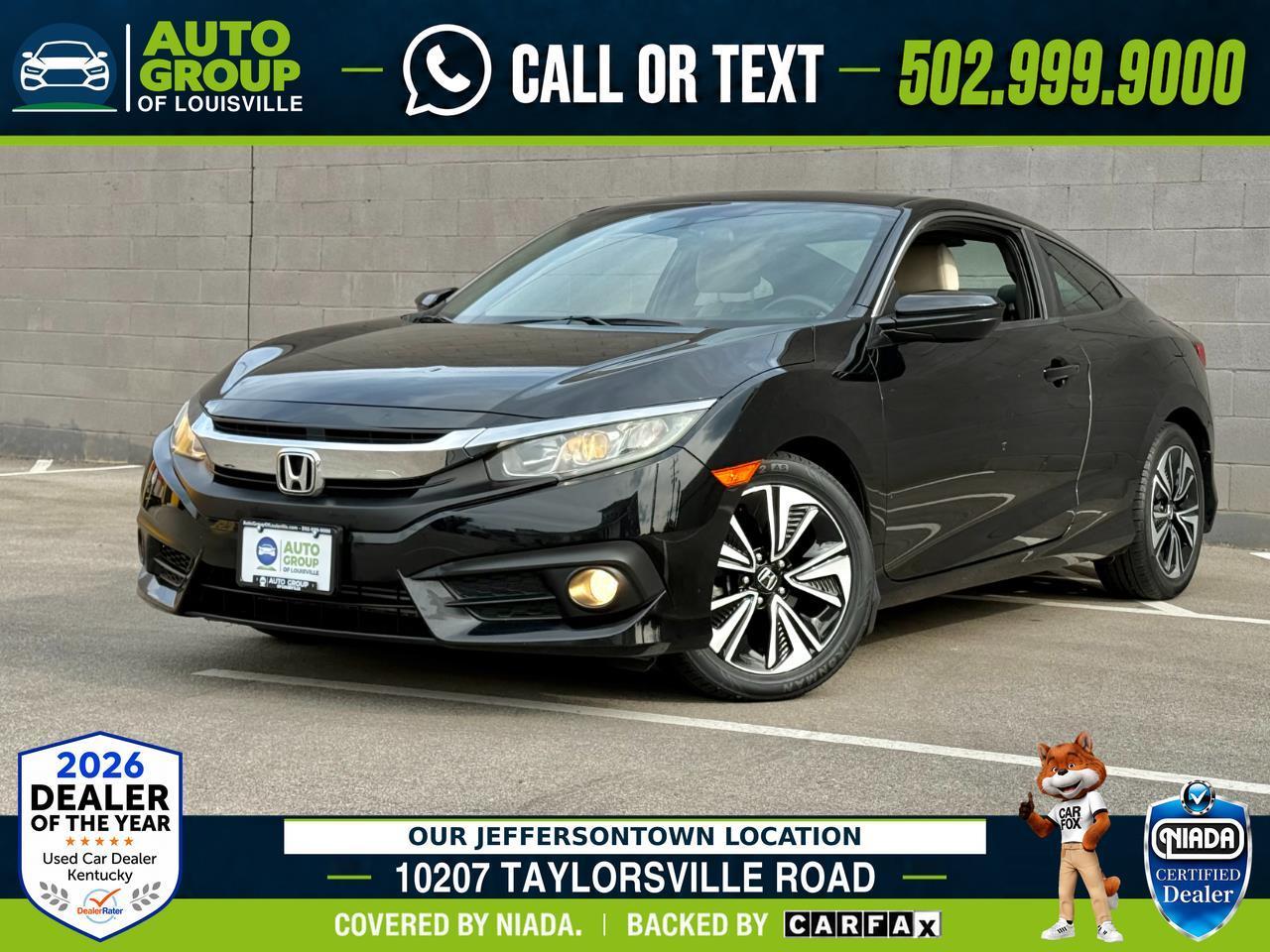 Black 2018 Honda Civic Coupe Coupe Front-Wheel Drive Automatic