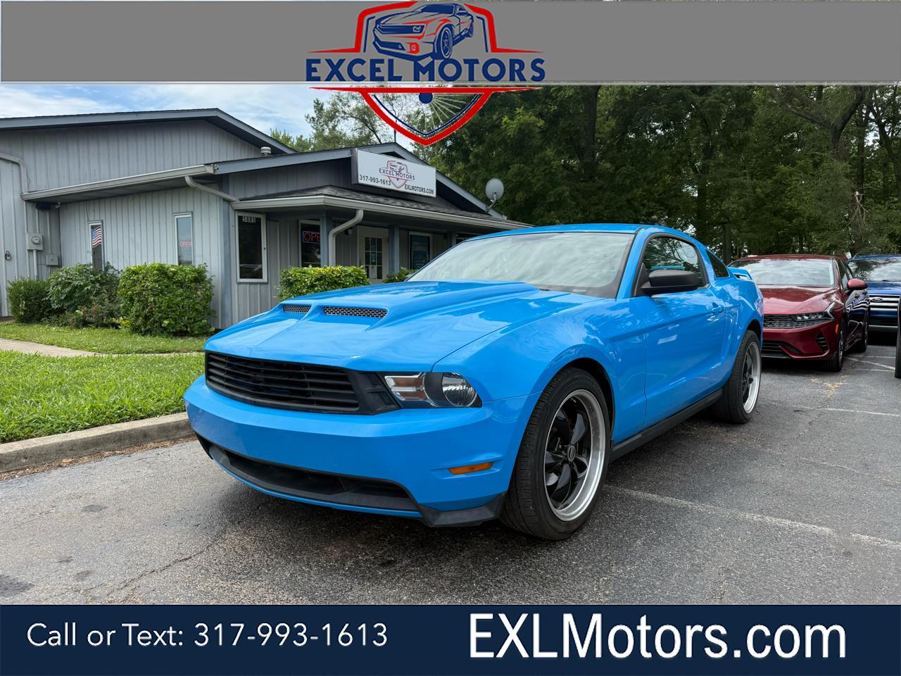 Grabber Blue 2010 Ford Mustang Coupe Rear-Wheel Drive 5-Speed Manual