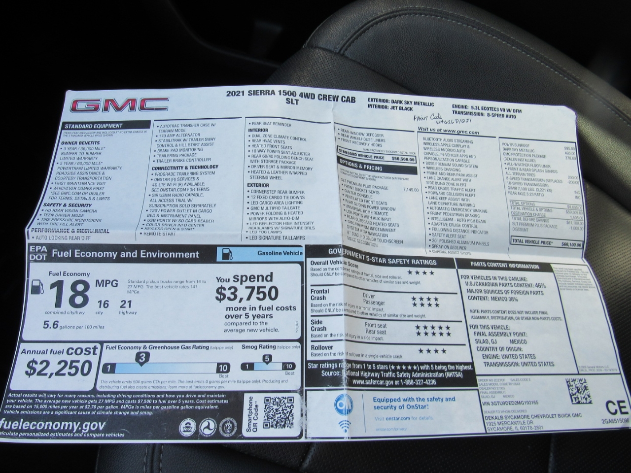 GMC Sierra 1500 SLT Crew Cab 4WD 2021