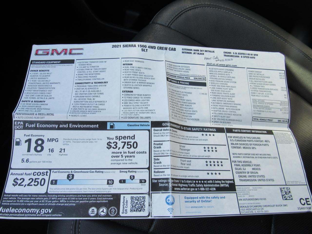 GMC Sierra 1500 SLT Crew Cab 4WD 2021