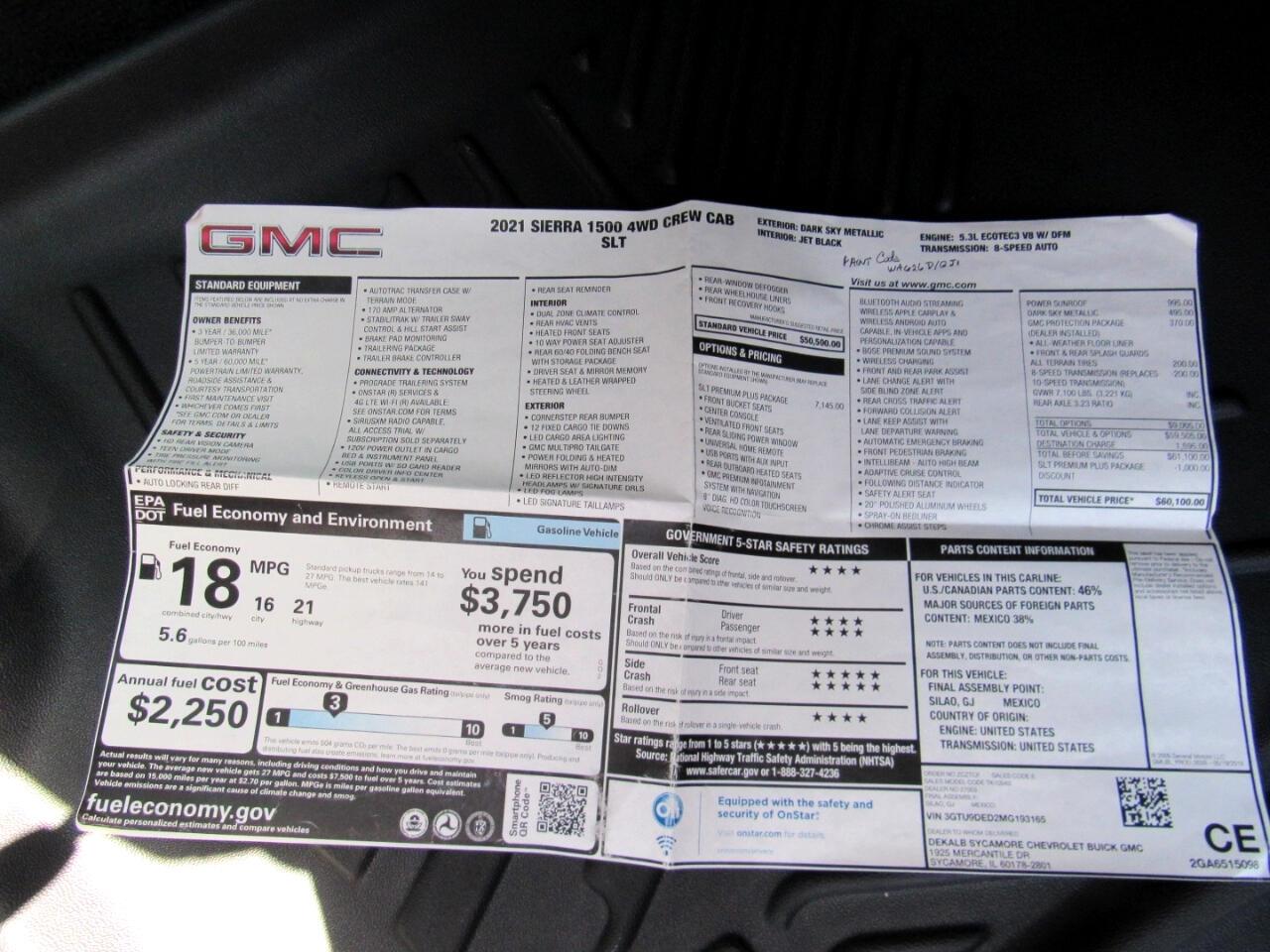 GMC Sierra 1500 SLT Crew Cab 4WD 2021