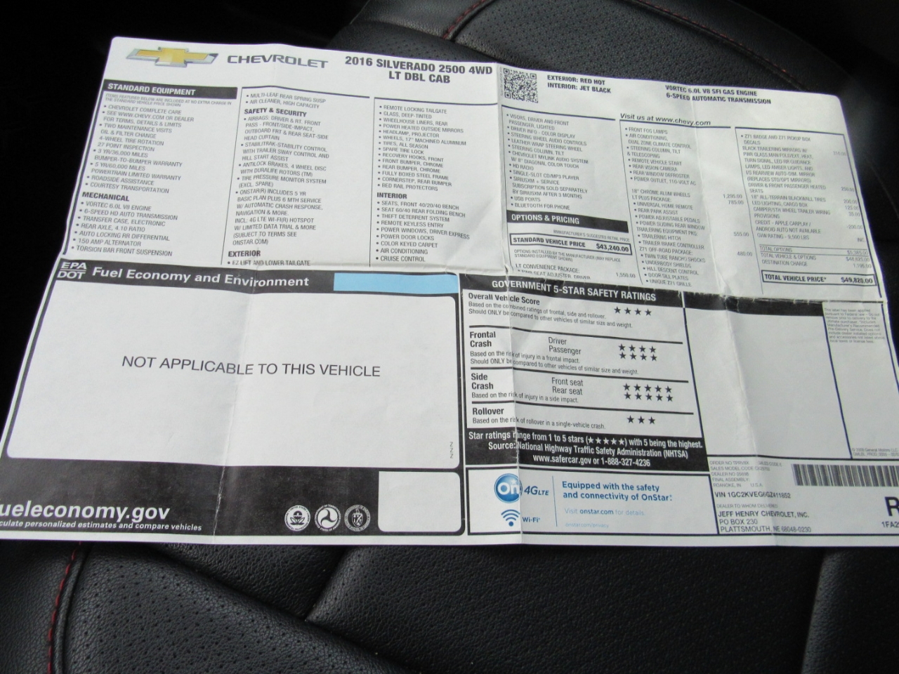 Chevrolet Silverado 2500HD LT Double Cab 4WD 2016