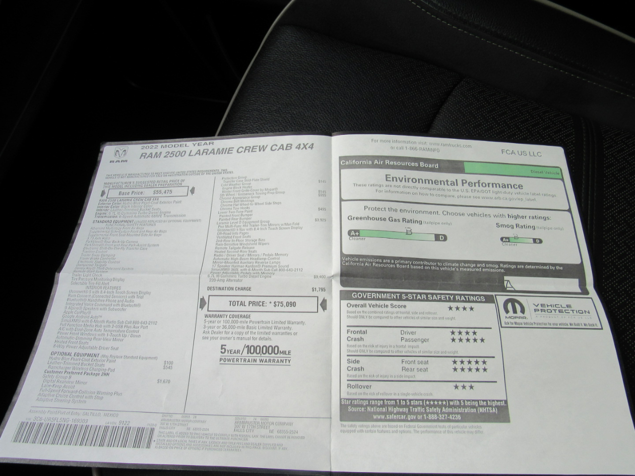 RAM 2500 Laramie Crew Cab 4WD 2022
