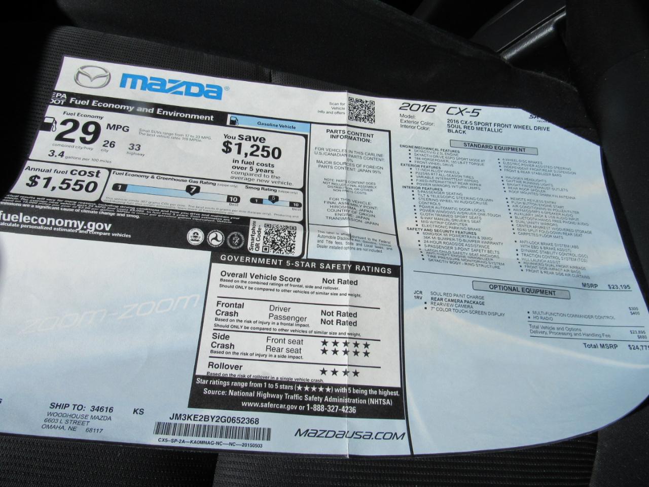 Mazda CX-5 Sport FWD 2016