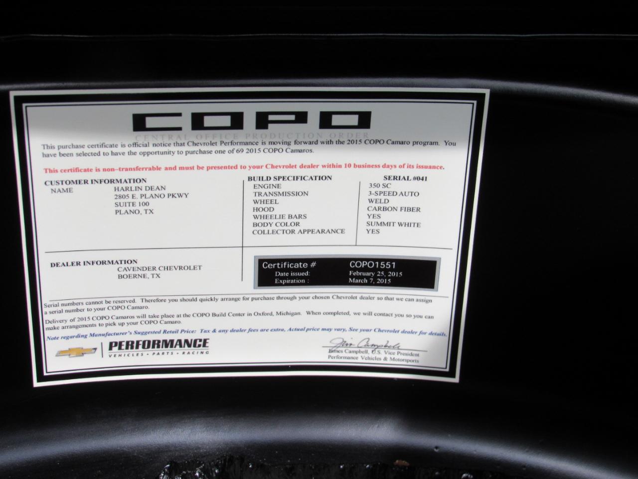 Chevrolet Camaro  2015