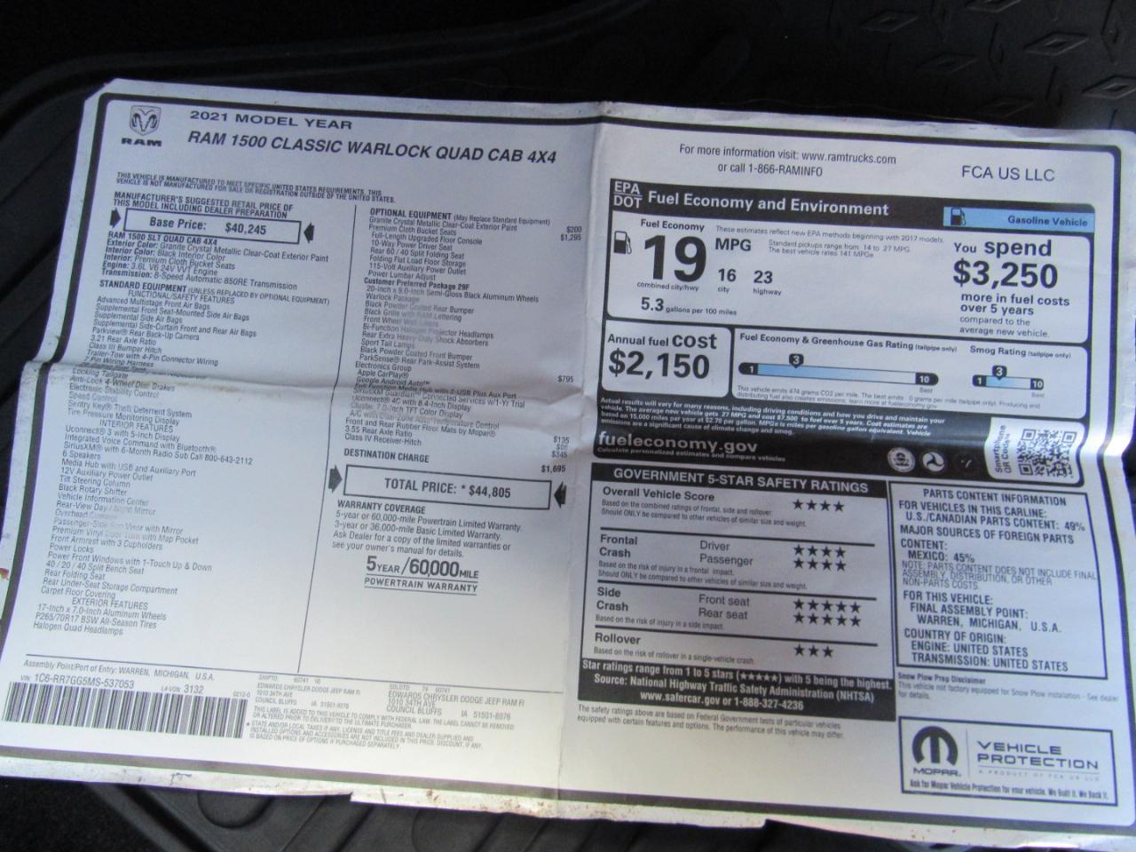 RAM 1500 Classic  2021