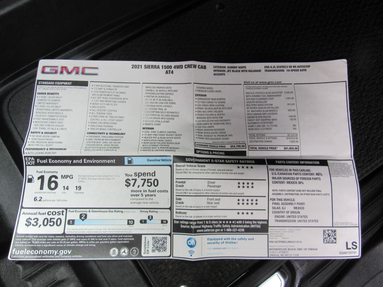 GMC Sierra 1500 AT4 Crew Cab 4WD 2021