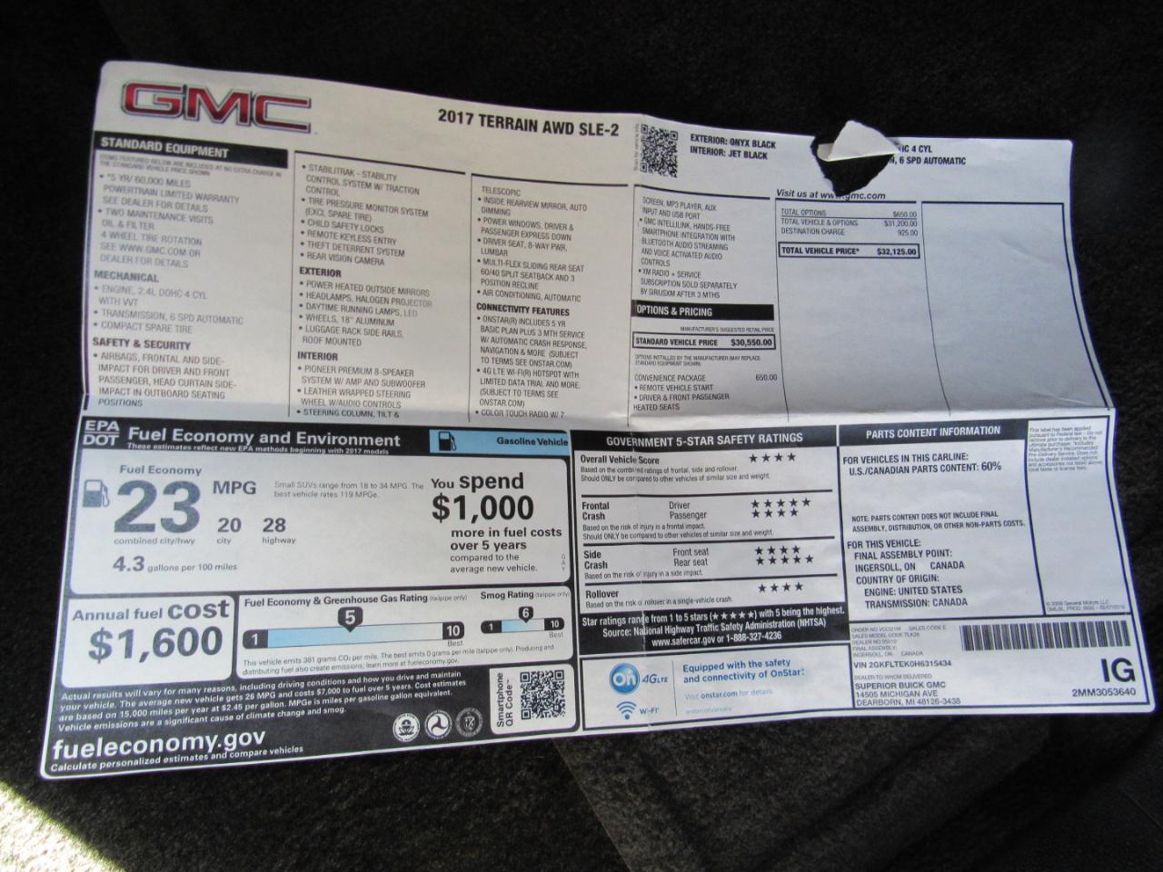 GMC Terrain SLE AWD 2017