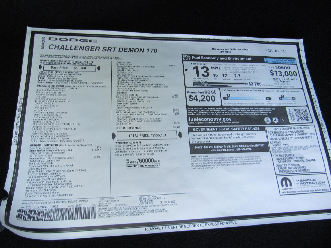 Dodge Challenger  2023