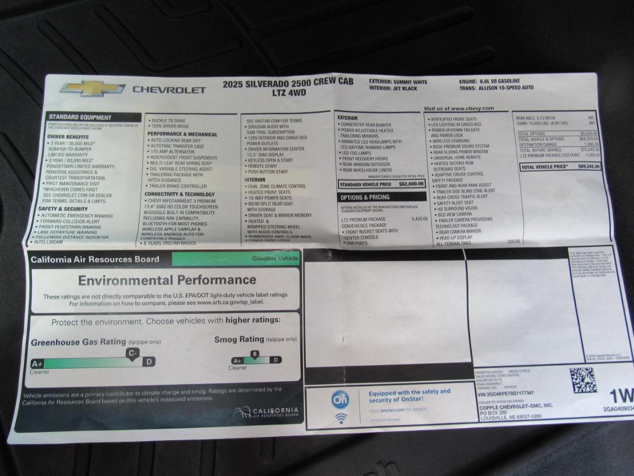 Chevrolet Silverado 2500HD LTZ Crew Cab 4WD 2025