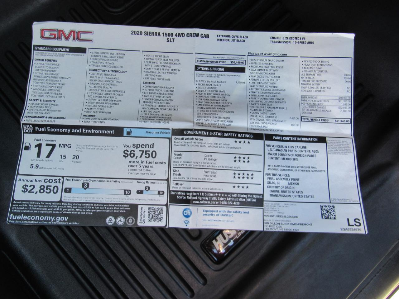 GMC Sierra 1500 SLT Crew Cab 4WD 2020