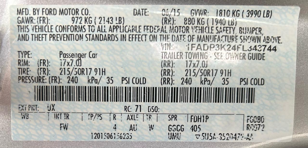 Ford Focus SE Hatch 2015