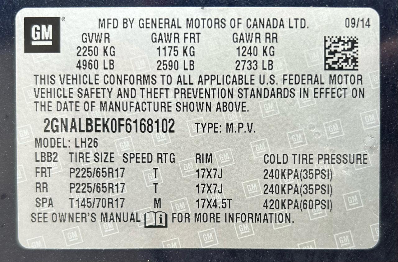 Chevrolet Equinox 1LT 2WD 2015