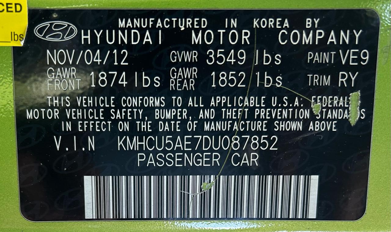 Hyundai Accent SE 5-Door 2013