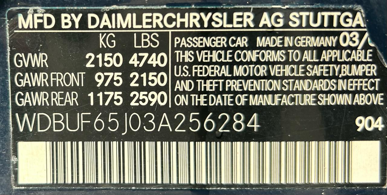 Mercedes-Benz E-Class E320 2003