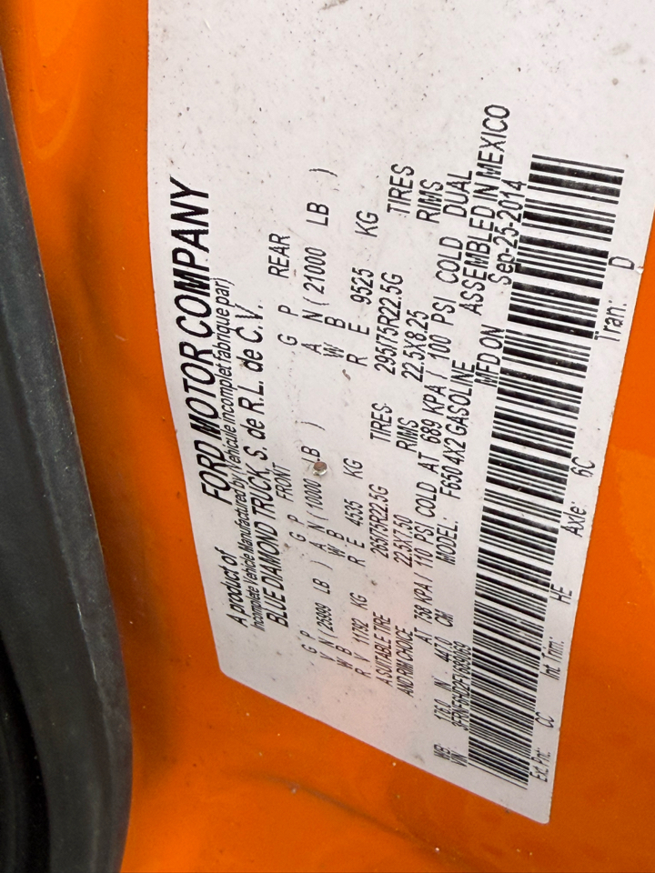 Ford F-650 Regular Cab 2WD DRW 2015