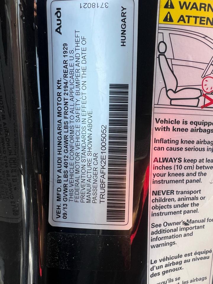 Audi TT 2.0T Coupe quattro S tronic 2014