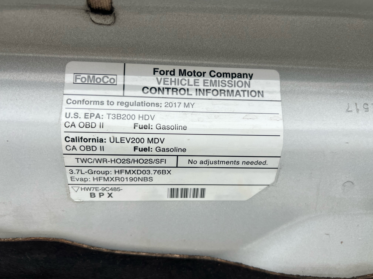 Ford Transit 250 Van Low Roof w/Sliding Pass. 130-in. WB 2017