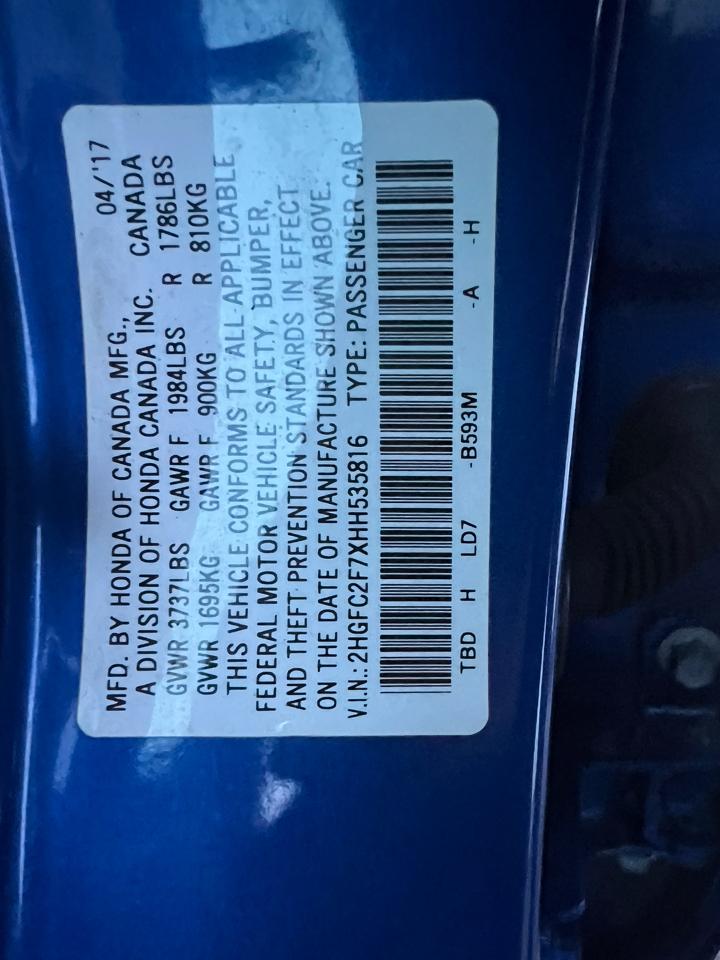 Honda Civic EX Sedan CVT 2017