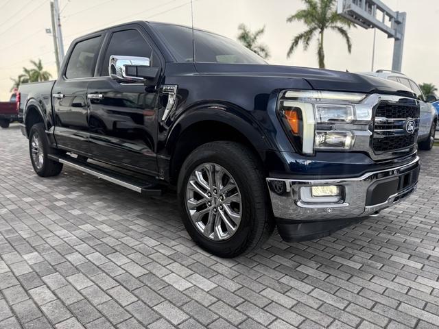 Blue 2024 Ford F-150 Pickup Truck Four-Wheel Drive Automatic