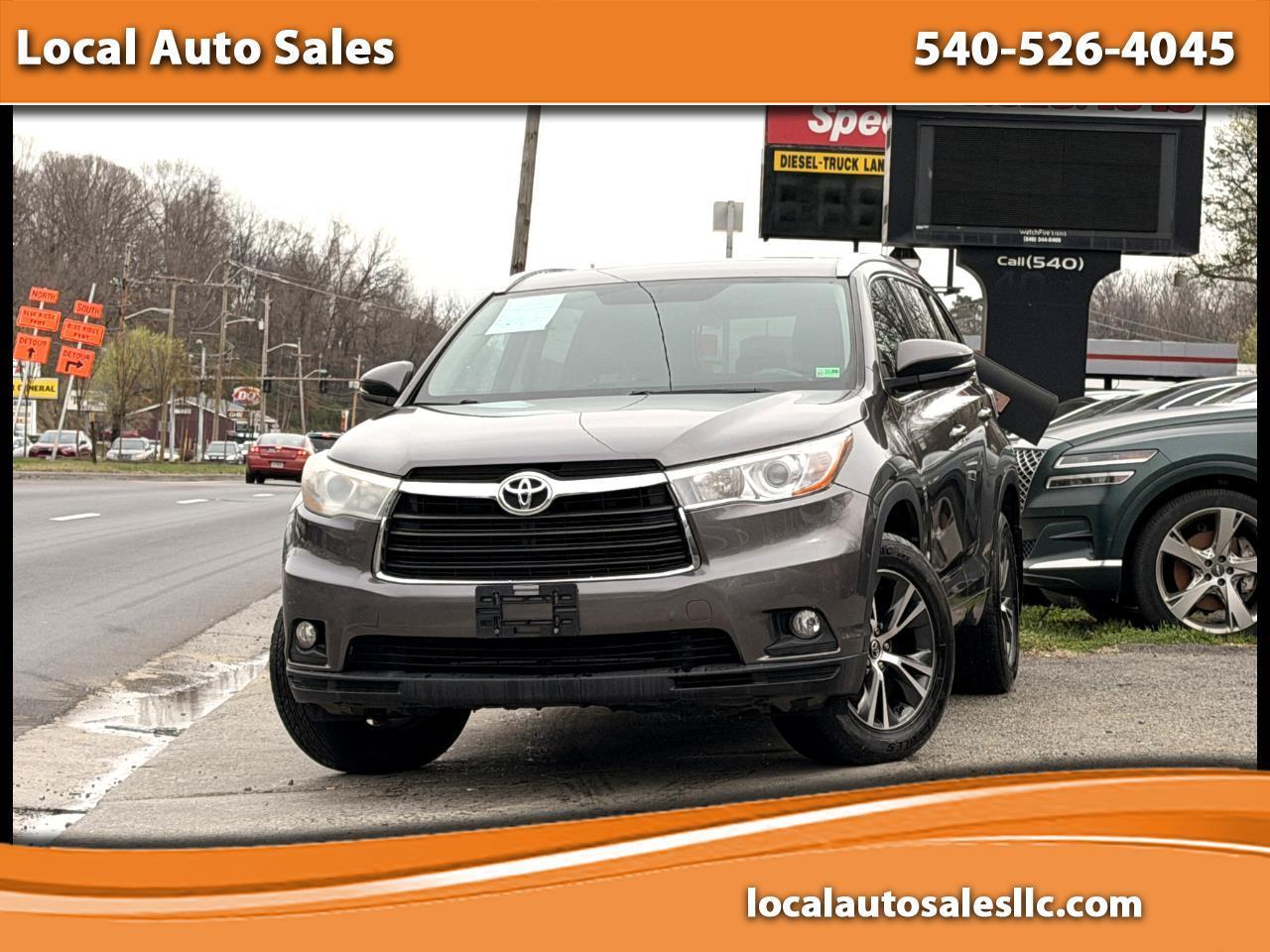 Toyota Highlander AWD 4dr V6 XLE (Natl) 2016