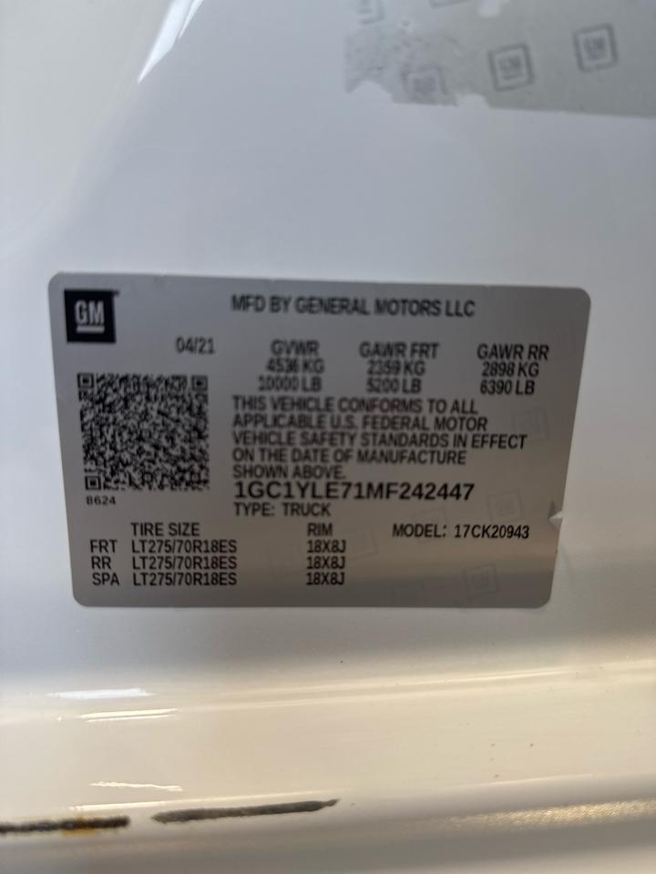 Chevrolet Silverado 2500HD 4WD Crew Cab 172" Work Truck 2021