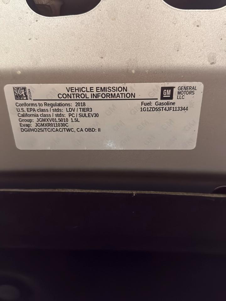 Chevrolet Malibu 4dr Sdn LT w/1LT 2018