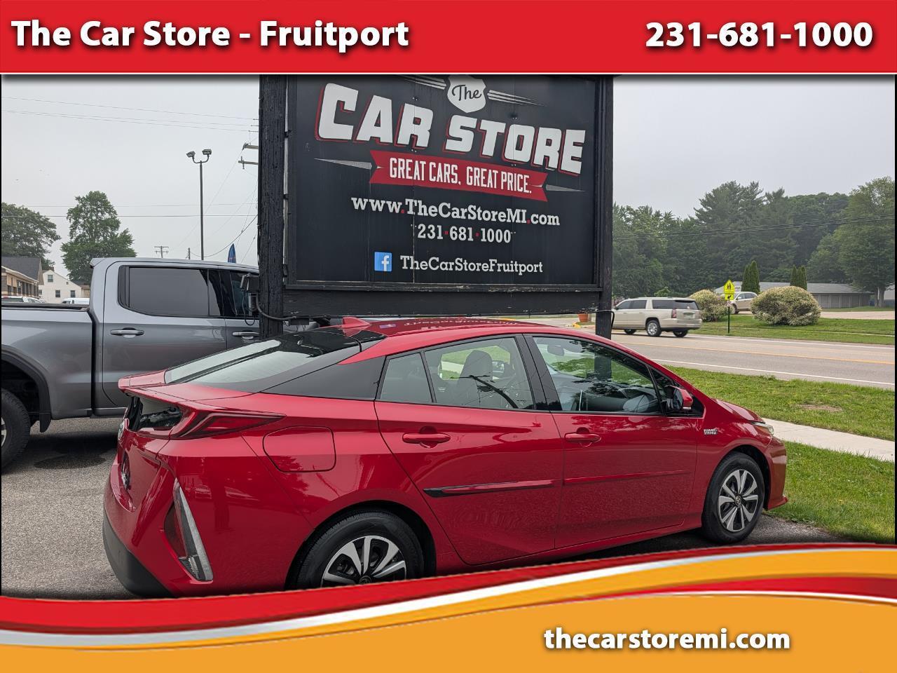 Red 2017 Toyota Prius Prime Hatchback Front-Wheel Drive Automatic