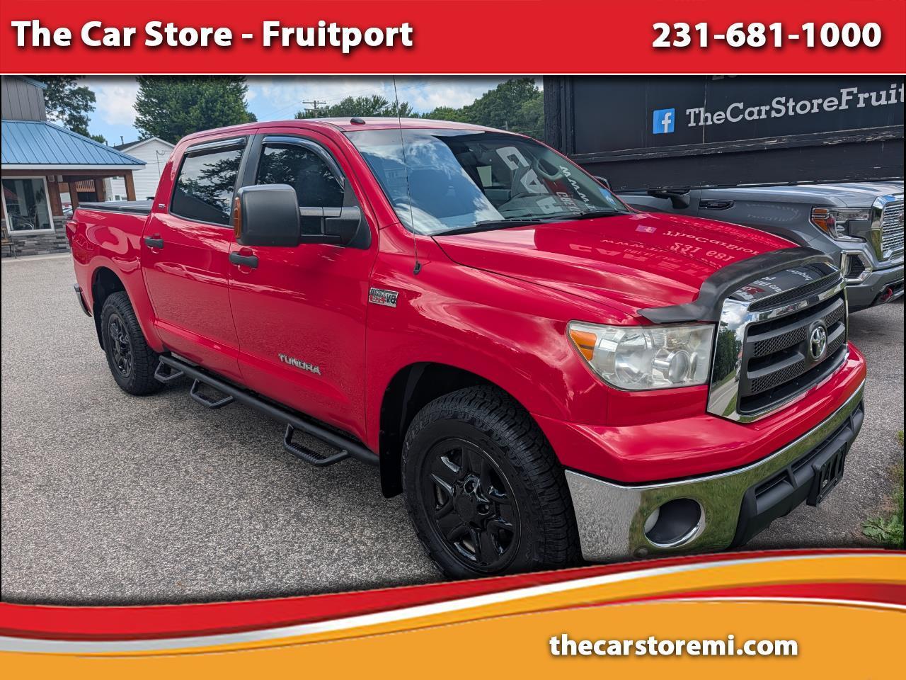 Red 2012 Toyota Tundra Pickup Truck Four-Wheel Drive Automatic