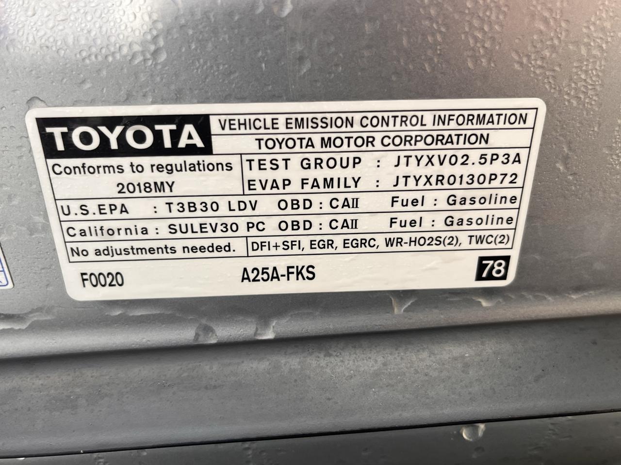 Toyota Camry  2018