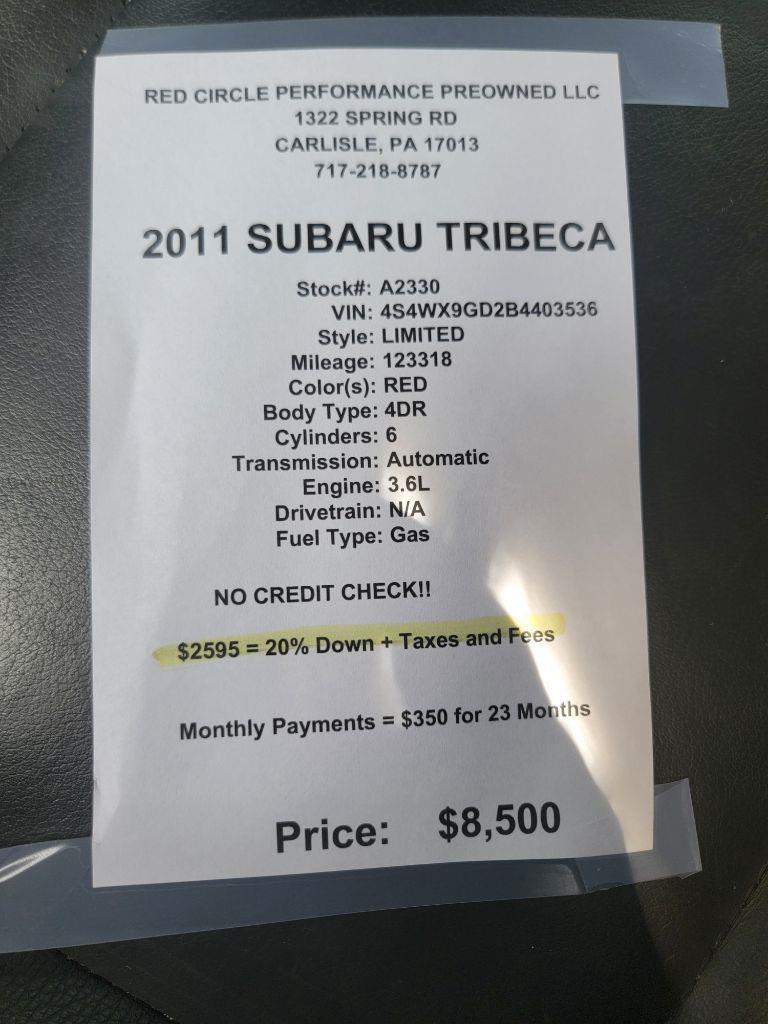 Subaru Tribeca Limited 2011
