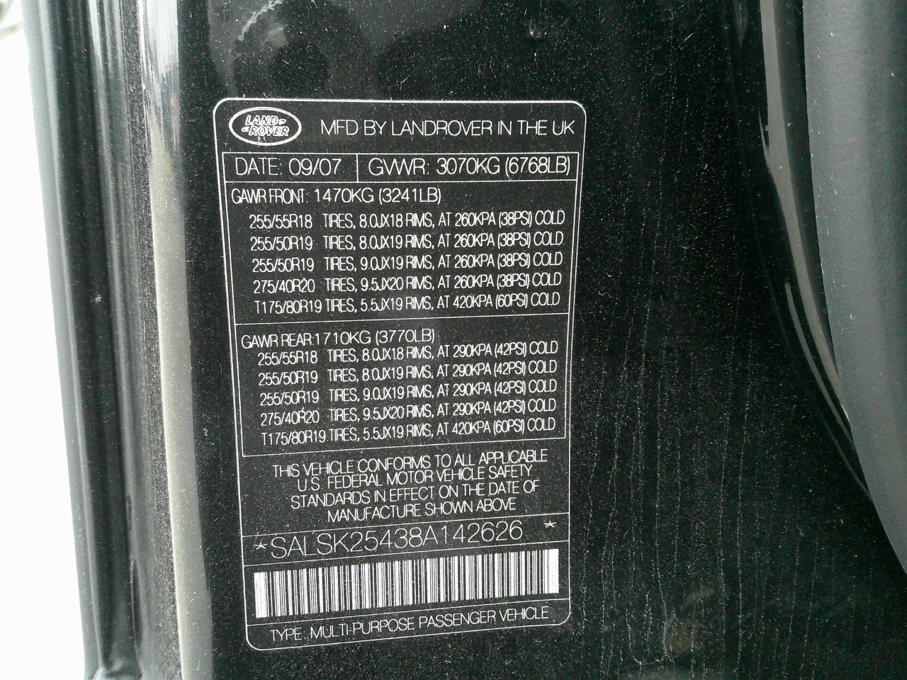 Land Rover Range Rover Sport 4WD 4dr HSE 2008