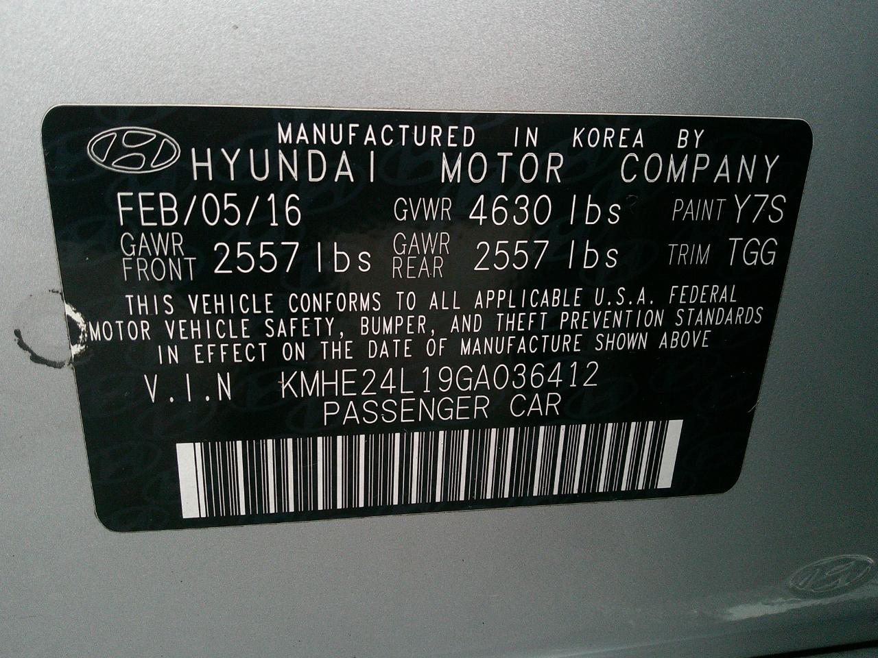 Hyundai Sonata Hybrid 4dr Sdn SE 2016
