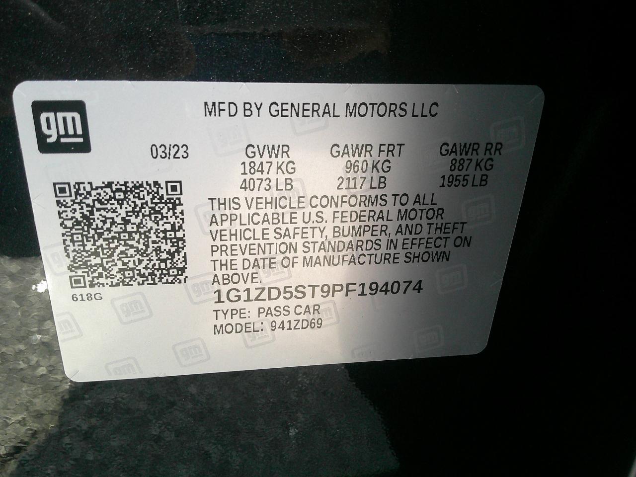 Chevrolet Malibu 4dr Sdn 1LT 2023