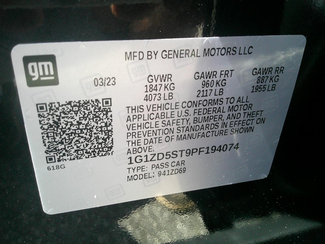 Chevrolet Malibu 4dr Sdn 1LT 2023