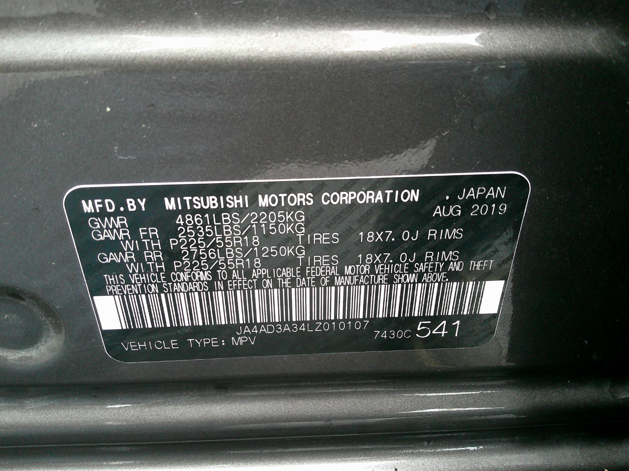 Mitsubishi Outlander SEL FWD 2020